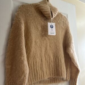 & Other Stories Tan mohair and wool turtleneck Sweater. Extra small..NWT